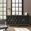 Willa Arlo™ Interiors Balzer Modern 32" Tall 2-Door Accent Cabinet Wood in Black | Wayfair 68E59011301A403584E3C6B798A75ED3