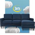 Blue Sectional - Serta at Home Serta Harmon Upholstered Reversible Sectional Sofa & Chaise Polyester | 36 H x 80 W x 57.5 D in | Wayfair YFT4349D