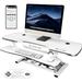 VERSADESK Standing Desk Converter, PowerPro Electric Sit to Stand Desk Riser w/ App Control Metal in White | 40" H x 24" W x 13.5" D | Wayfair