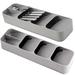 Rebrilliant Mykeya 2.2" H x 15.5" W x 4.2" D Organizer Set Plastic in Gray | 2.2 H x 15.5 W x 4.2 D in | Wayfair 818912DD14824AA9A4C228398CF93312