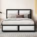 Red Barrel Studio® Eaman Upholstered Platform Bed Frame w/ Headboard Upholstered in Black | 47.09 H x 63.09 W x 85.09 D in | Wayfair