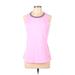 JoFit Active Tank Top: Pink Solid Activewear - Women's Size Large