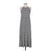 Gap Casual Dress - Midi High Neck Sleeveless: Gray Print Dresses - Women's Size Medium