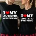 T-shirt assressentipour hommes et femmes I Love My m.com Girlfriend Boyfriend Couples