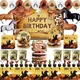 Western Cowboy Birthday Decorations for Boys Chicken Britware Cup Plate Nappe Balloon Dackdrop