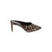 Rebecca Minkoff Mule/Clog: Slip-on Stilleto Cocktail Party Brown Leopard Print Shoes - Women's Size 8 - Pointed Toe