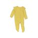 Long Sleeve Outfit: Yellow Solid Bottoms - Size 3-6 Month