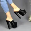 Rontic Handgemachte Frauen Plattform Sandalen Ankle Strap Unisex Block Ferse Peep Toe Elegante Schwarz Braun Casual Schuhe UNS Größe 5-20