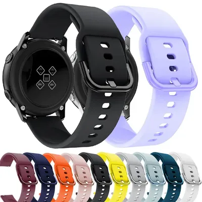20mm 22mm Silikonband für Samsung Galaxy Watch 3 41mm 45mm Active 2 Gear 3 Armband Galaxy Watch 5/4 40 44mm Watch 5 Pro 45mm