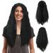 EKOUSN New Years Gifts for Women Fashion Black Synthetic Wig Long Curly Wavy Wigs Natural Full Wigs For Women