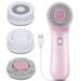 Kkewar Skin Care Electric Brush E010108 3-in-1 Rechargeable Facial Cleansing Brush 360Â° Rotation Face Beauty Device Skin Care Massager (Pink)