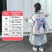 Angfeng EVA Transparent Children Raincoat Girls Whole Body Waterproof Boys Kindergarten Pupils Poncho With Schoolbag Space(Black)XXL