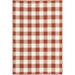 The Gray Barn Style Haven Gingham Check Indoor/Outdoor Area Rug.. Brick Red 7 10 x 10 10 Pet Friendly Stain Resistant 8 x 10 Outdoor Indoor