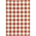The Gray Barn Style Haven Gingham Check Indoor/Outdoor Area Rug.. Brick Red 5 3 x 7 6 Pet Friendly Stain Resistant 5 x 8 Outdoor Living Room