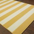 Carson Carrington Style Haven Sonderso Indoor/ Outdoor Stripe Area Rug Gold/Ivory 2 5 x 4 5 3 x 5 Accent Outdoor Indoor Entryway Patio Ivory
