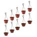 30 pcs Hanging Plant Holder Durable Flower Pot Pendant Plastic Hanging Planter (Brown)