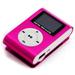 Portable MP3 Player - moobody Metal Clip-on LCD Screen TF Card Support Rose Red