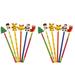 24pcs Creative Pencils Wooden Cartoon Design Pencils Students (Random Color)