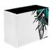 Skull Cactus Pattern PVC Leather Brush Holder and Pen Organizer - Dual Compartment Pen Holder - Stylish Pen Holder and Brush Organizer