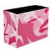 Pink Camo Pattern PVC Leather Brush Holder and Pen Organizer - Dual Compartment Pen Holder - Stylish Pen Holder and Brush Organizer