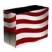 American Flag on a Wooden Background Pattern PVC Leather Brush Holder and Pen Organizer - Dual Compartment Pen Holder - Stylish Pen Holder and Brush Organizer