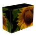 Sunflower Three Flower Plant Supplies Yellow Pattern PVC Leather Brush Holder and Pen Organizer - Dual Compartment Pen Holder - Stylish Pen Holder and Brush Organizer