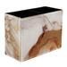 Marble Pattern PVC Leather Brush Holder and Pen Organizer - Dual Compartment Pen Holder - Stylish Pen Holder and Brush Organizer