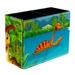 Dinosaur Beach Pattern PVC Leather Brush Holder and Pen Organizer - Dual Compartment Pen Holder - Stylish Pen Holder and Brush Organizer