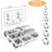 Kabuer Stainless Steel Hose Clamp Assortment Kit for Plumbing & Automotive 60 Pcs 1/4 -1-1/2 Adjustable