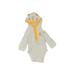 Little Me Long Sleeve Onesie: Gray Color Block Bottoms - Size 3 Month