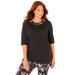 Plus Size Women's Racerback Tank & Tunic Duet by Catherines in Black (Size 3X)