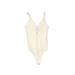 Abercrombie & Fitch Bodysuit: Ivory Print Tops - Women's Size X-Small