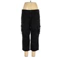 CALVIN KLEIN JEANS Cargo Pants - High Rise Culottes Cropped: Black Bottoms - Women's Size P