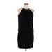 Jessica Simpson Cocktail Dress - DropWaist Crew Neck Sleeveless: Black Print Dresses - Women's Size 10