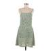 Shein Casual Dress - A-Line Square Sleeveless: Green Dresses - Women's Size Medium