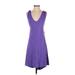 Gap Body Cocktail Dress - A-Line Scoop Neck Sleeveless: Purple Solid Dresses - New - Women's Size X-Small