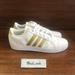 Adidas Shoes | Adidas Neo Men’s White/Gold Leather Sneakers Size 6 | Color: Gold/White | Size: 6