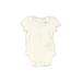 Baby Gap Short Sleeve Onesie: Ivory Jacquard Bottoms - Size 3-6 Month