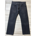 Levi's Jeans | Levi's 505 Straight Relaxed Leg Jeans Men's 34x30 Black Faded Distressed | Color: Black | Size: 34