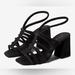 Free People Shoes | Free People Colette Sandal Nwot Size 38.5/Us 8 | Color: Black | Size: 8