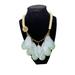 Anthropologie Jewelry | Anthropologie Women's Chunky Tear Drops Statement Double Strand Necklace Boho | Color: Gold/White | Size: Os