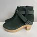 Free People Shoes | Free People Bungalow Clog Green Suede Boot 41 | Color: Green | Size: 10