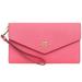 Coach Bags | New Coach Pink Travel Crossgrain Leather Envelope Wallet Clutch Bag | Color: Pink/Tan | Size: Os