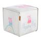 roba Children's Stool in Peppa Pig Design - Seat Cube for Boys & Girls from 18 Months - Load Capacity up to 60 kg - Padded Stool in Beige with Pink Peppa Print