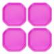 Small Mixing Tray 70cm x 70cm Octagonal Sand Pit Tray concrete and Mortar Mixing Tray Kids Messy Activities Plastic Tuff Spot Board Water Sand Activities Sand Plastering (Set Of 4, Pink)