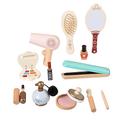 12 Pieces Wooden Cosmetic Case, Make-up Bag, Make-up Play Set for Girls, Children Aged 3 Years And Over