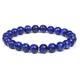 EDMER Women Bracelets Natural 8 Mm Stone Beads Bracelets Men Handmade Elastic Pulsera Jewelry Couple,swan,17cm crystal stone (Color : Lapis Lazuli Stone, Size : 17cm)