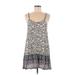 En Creme Casual Dress: Teal Paisley Dresses - Women's Size Medium