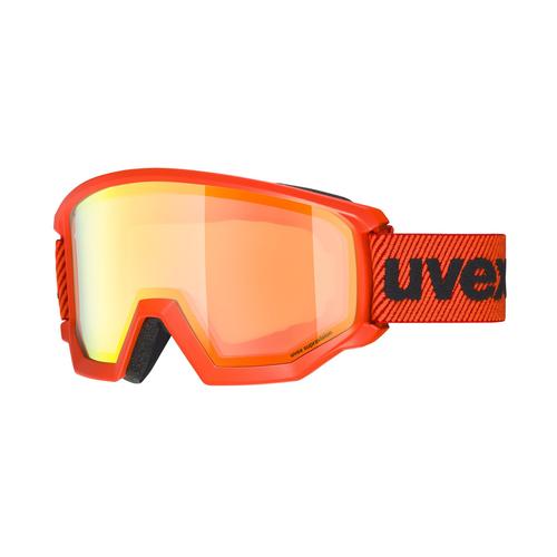 Uvex Athletic FM Unisex-Skibrille Vollrand Monoscheibe Kunststoff-Gestell, rot