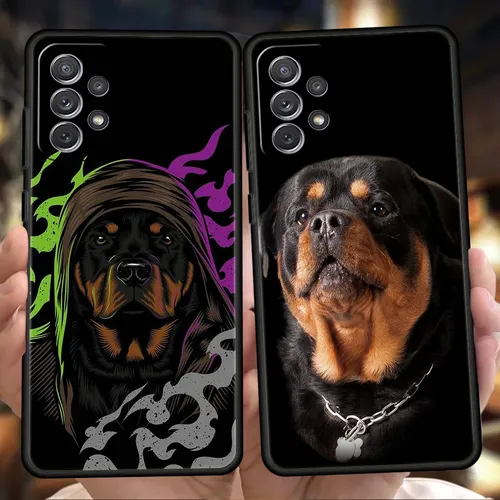 Rottweiler Hunde telefon hülle für Samsung Galaxy A14 A54 A34 A51 A71 A72 A73 A32 A52 A52S A01 A11